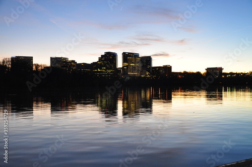 Washington  DC  dusk skyline