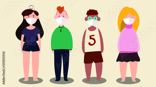 People Wearing Medical Mask New Normal Style