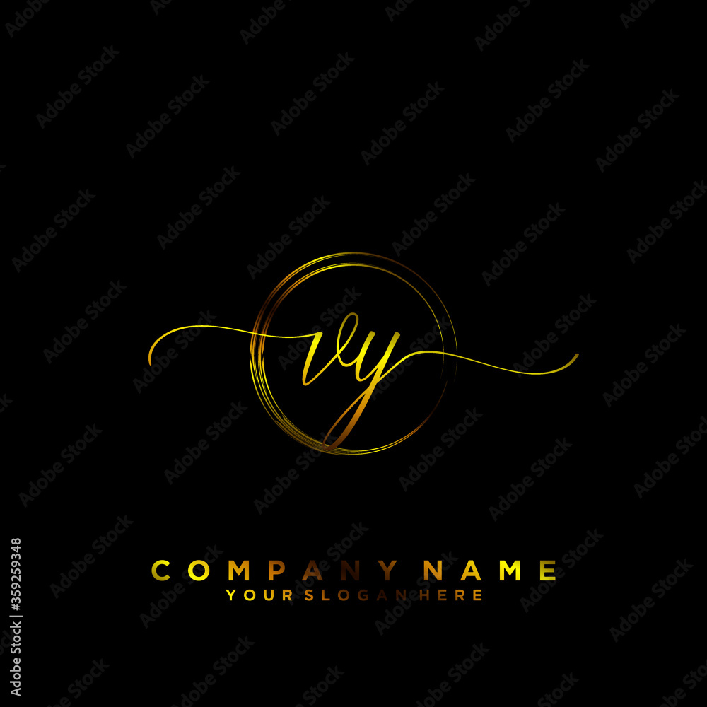 VY Initial handwriting logo vector
VY Initial handwriting logo vector