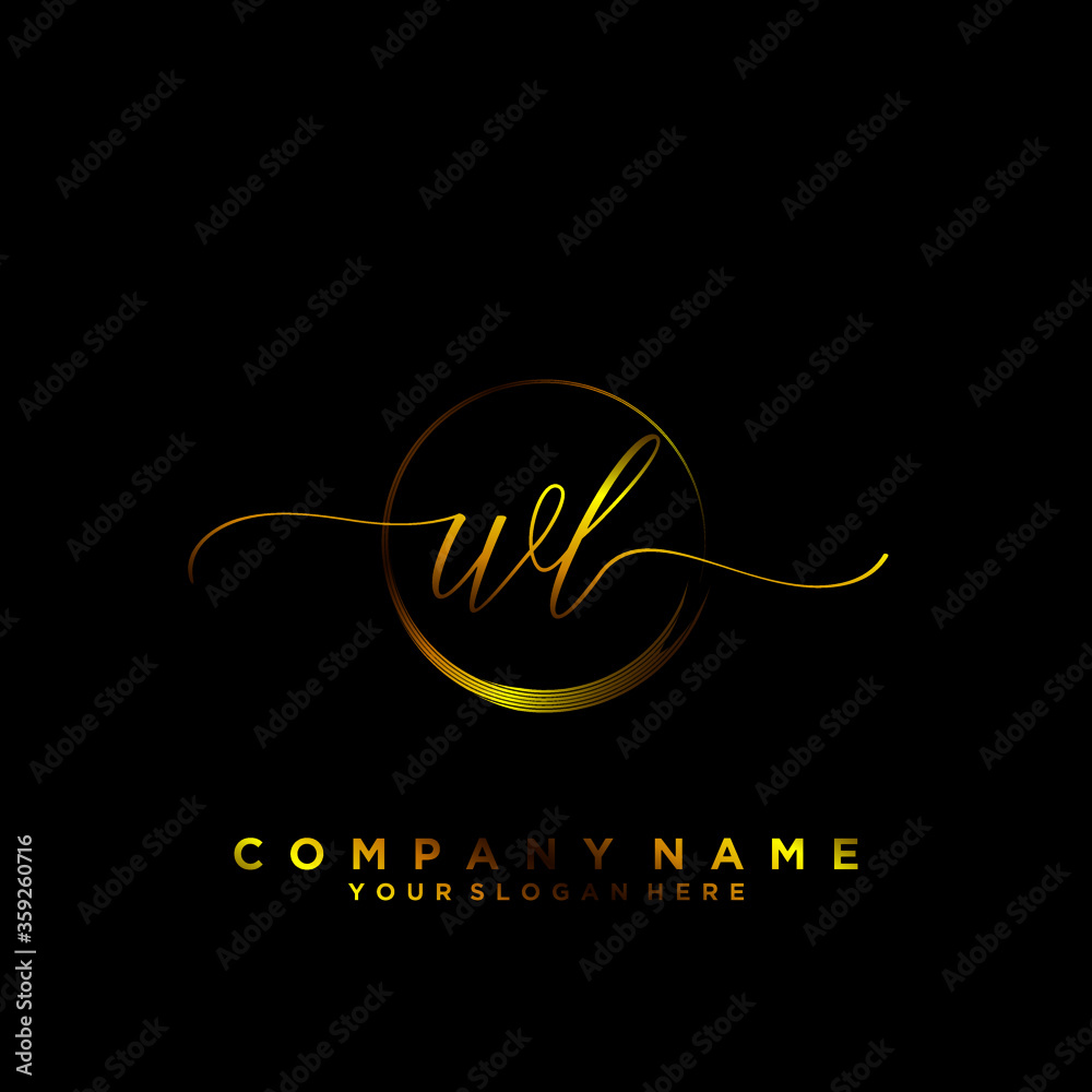 WL Initial handwriting logo vector
WL Initial handwriting logo vector