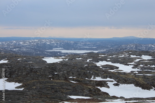 mountains under the snow