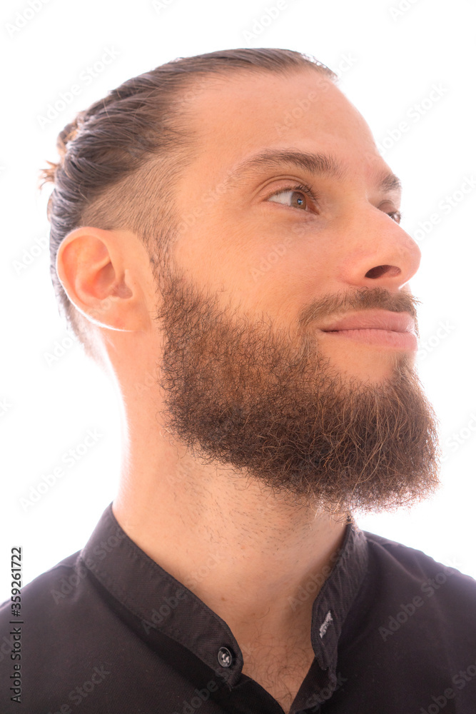 Obraz premium A portrait on a white background