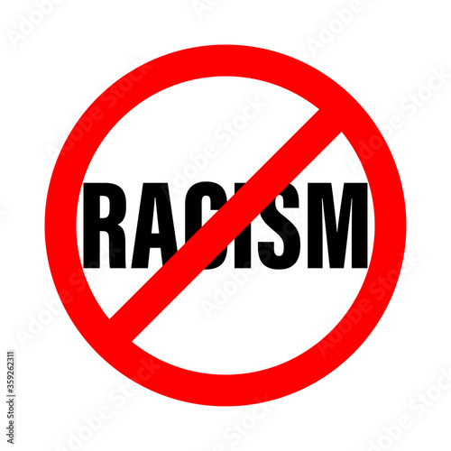 anti racism vector banner. black lives matter. stop racist. racial diversity race concept. together against racial discrimination, inequality. people equality. cant breath idea. on white background