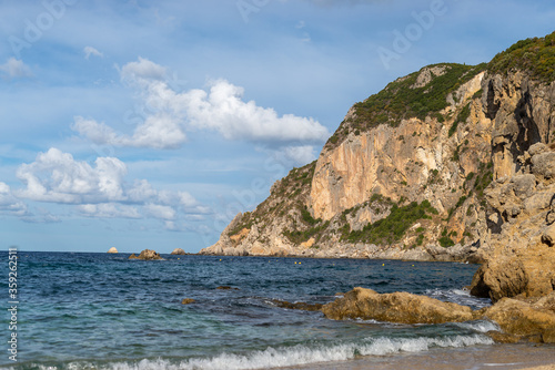 Palaiokastritsa beach in Corfu Greece.
