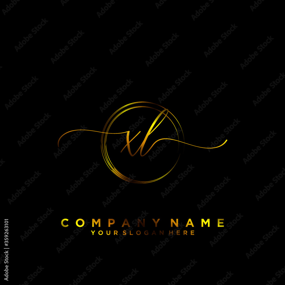 XL Initial handwriting logo vector
XL Initial handwriting logo vector