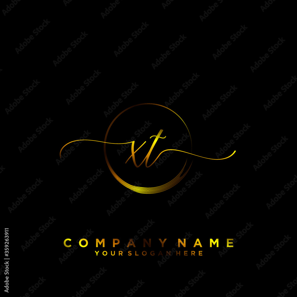 XT Initial handwriting logo vector
XT Initial handwriting logo vector