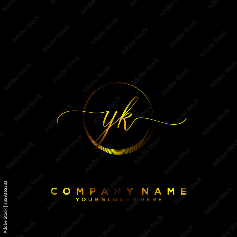 YK Initial handwriting logo vector
YK Initial handwriting logo vector