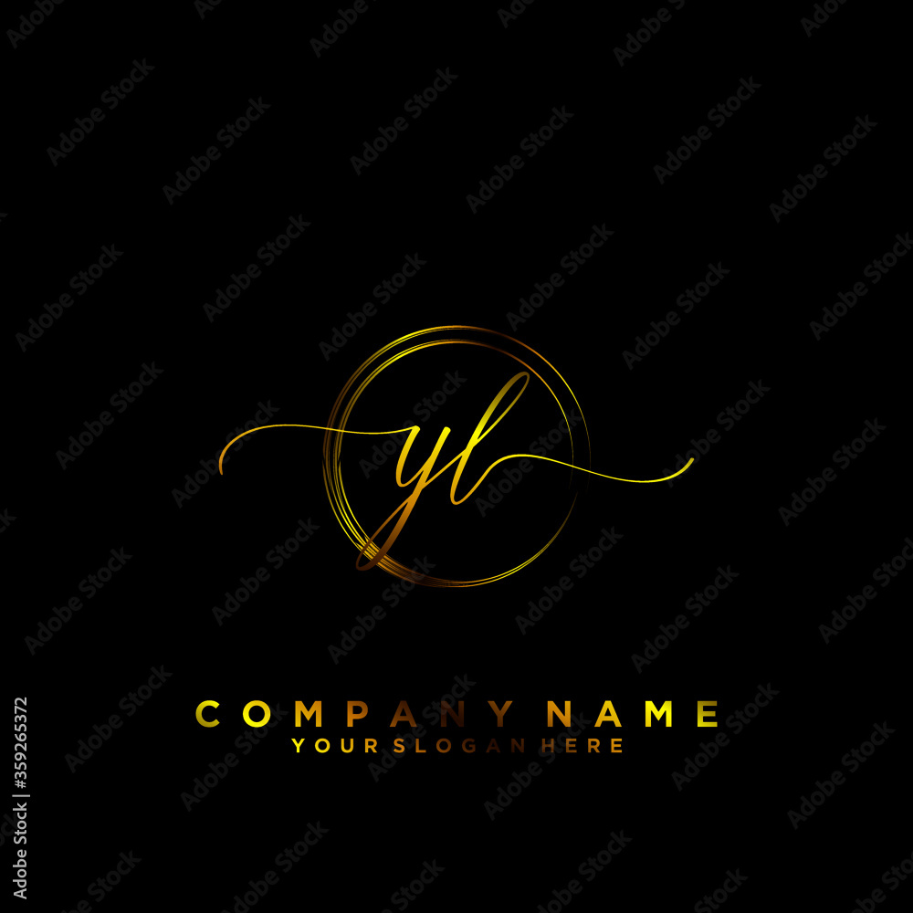 YL Initial handwriting logo vector
YL Initial handwriting logo vector