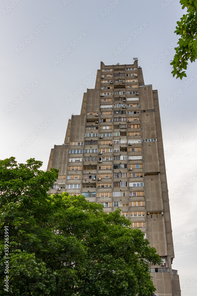 Eastern City Gate of Belgrade (Rudo) is a complex of three large residential buildings situated in the neighborhood of Konjarnik. It is among the most prominent structures along city skyline.