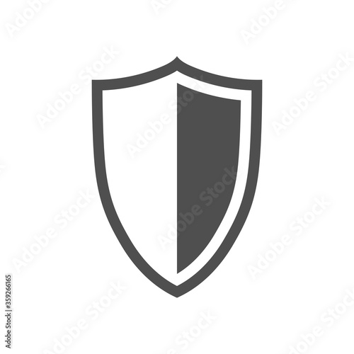 Vector shield icon placed on white background. Free Download Vector shield icon placed on white background. - GFXLoad