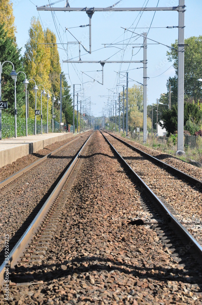 Fototapeta premium railway in the countryside