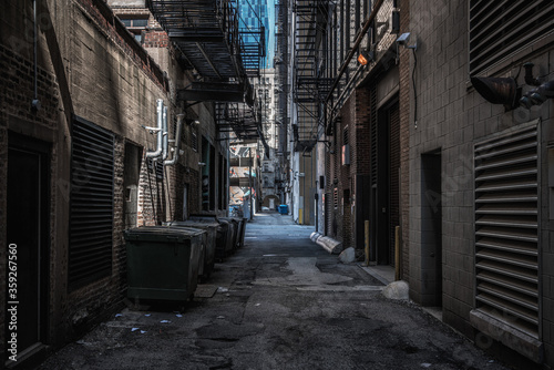 Empty alley Chicago
