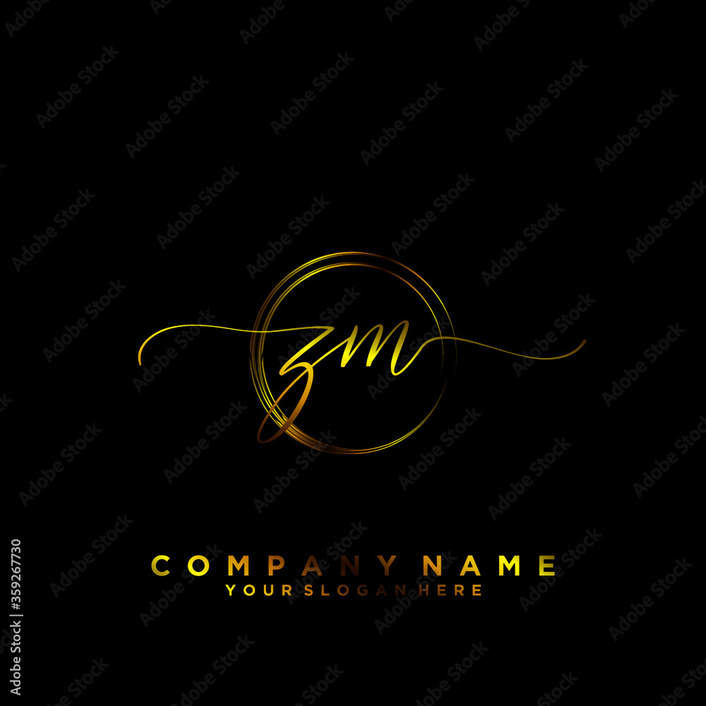 ZM Initial handwriting logo vector
ZM Initial handwriting logo vector
