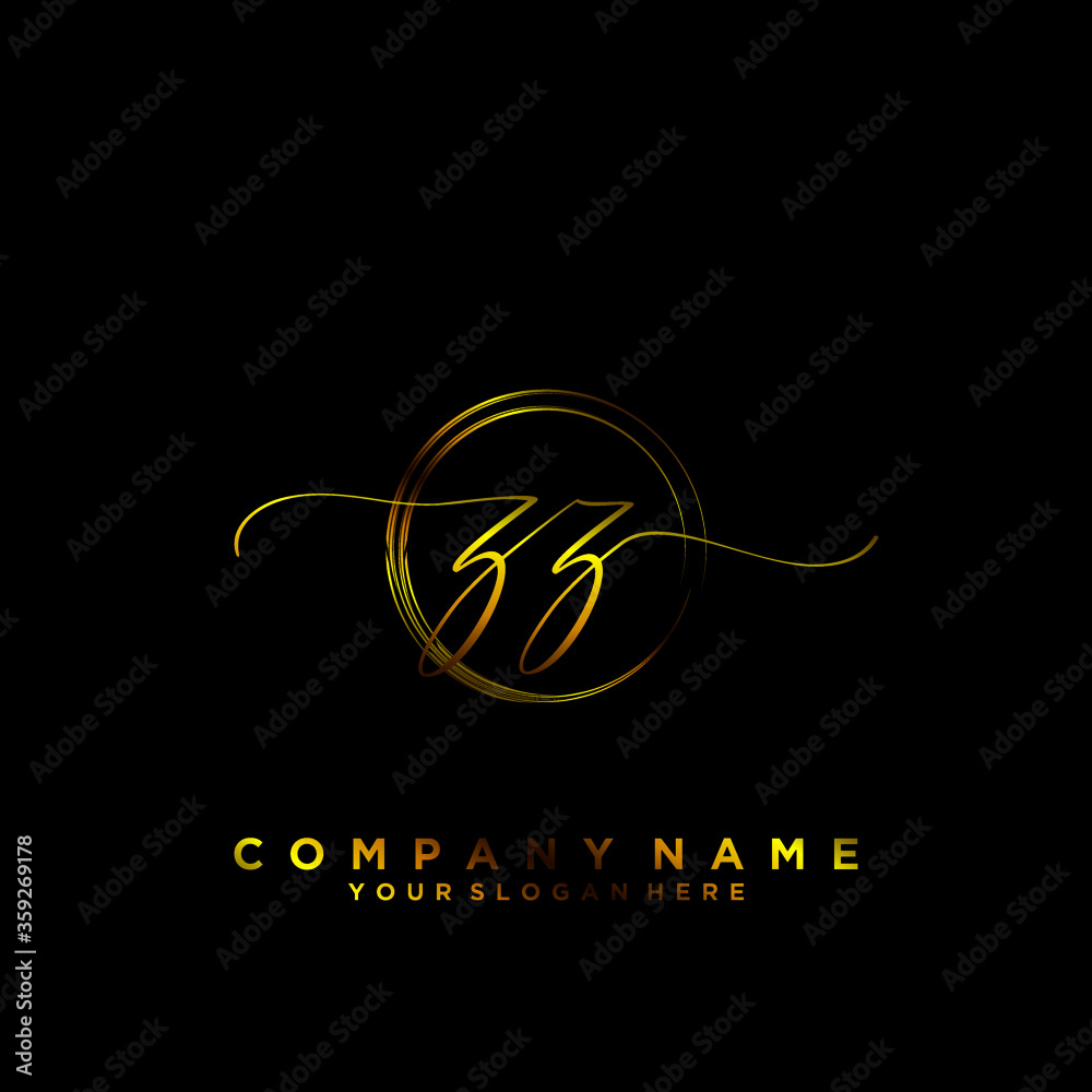 ZZ Initial handwriting logo vector
ZZ Initial handwriting logo vector