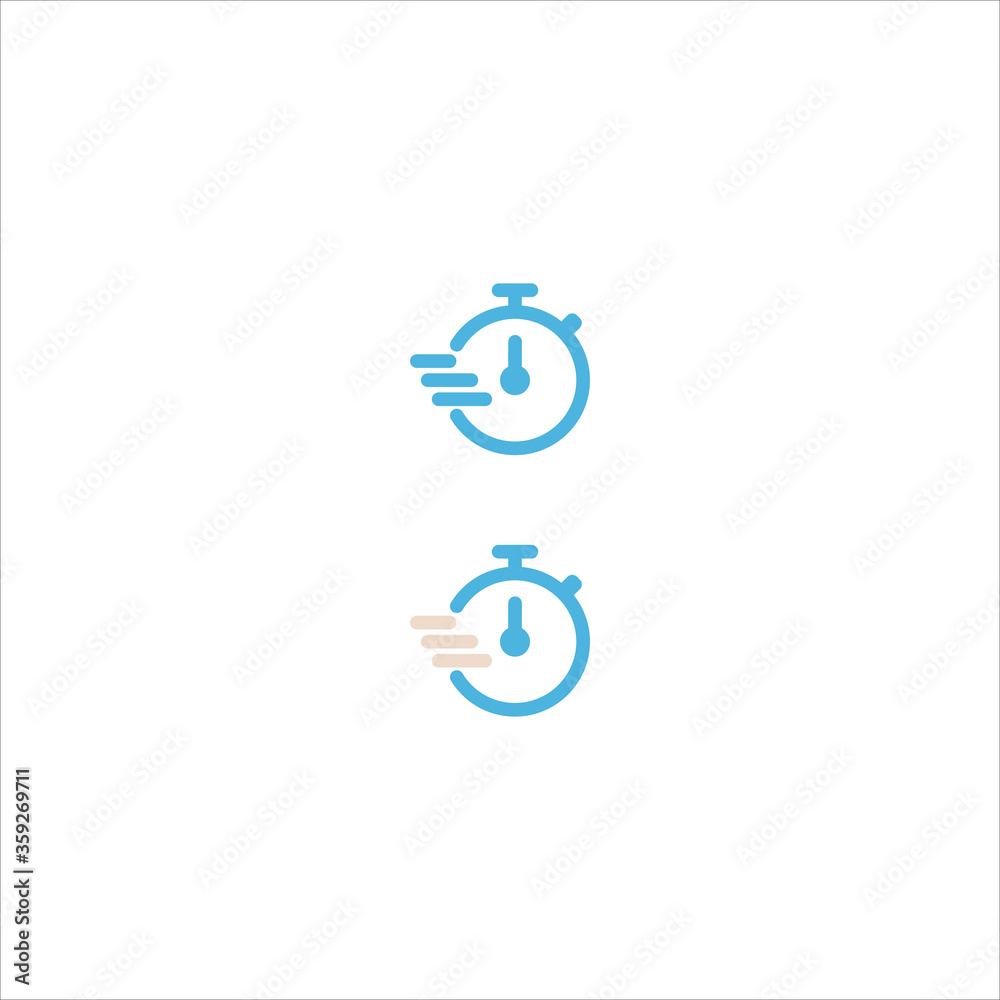 stopwatch icon flat vector logo design trendy