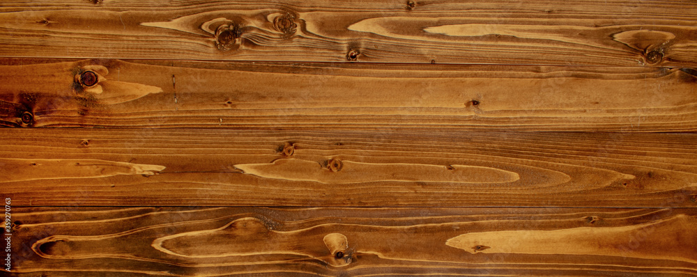 Dark brown wooden plank background. Wood with veined patterned wood. natural wood texture