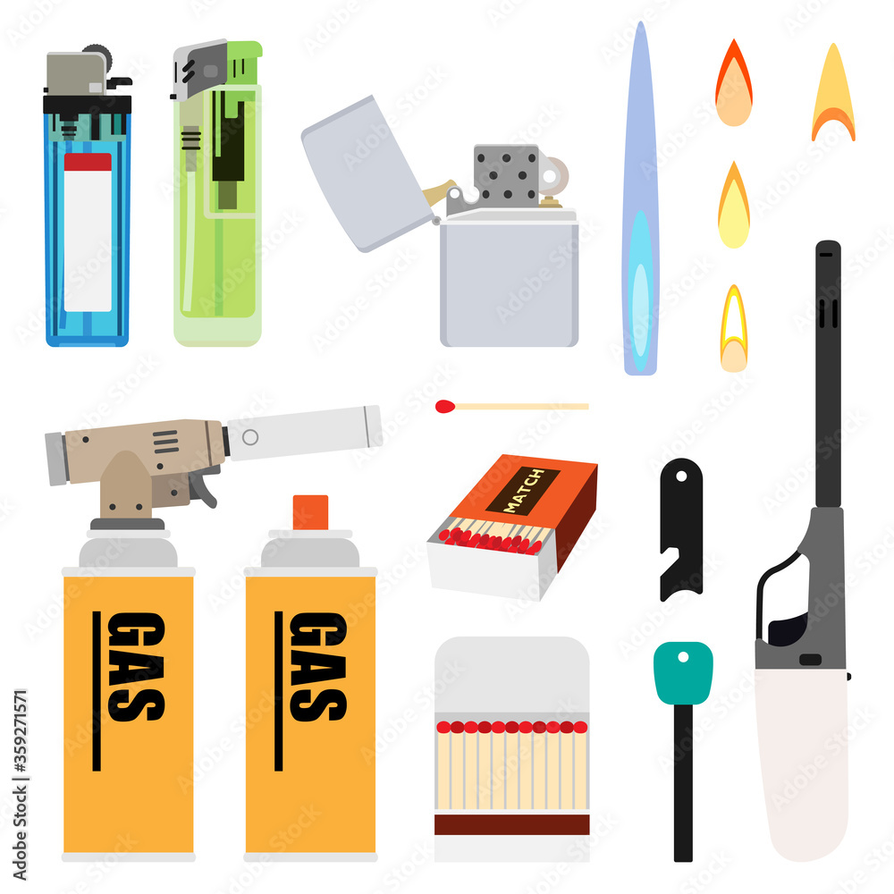 ライターなど火器類 Stock Vector | Adobe Stock