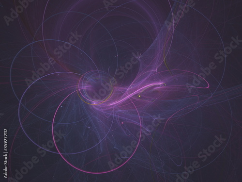 Abstract fractal art background in illustration space geometry. Colorful psychedelic background