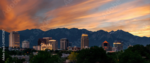 Clouds over the Salt Lake City skyline
