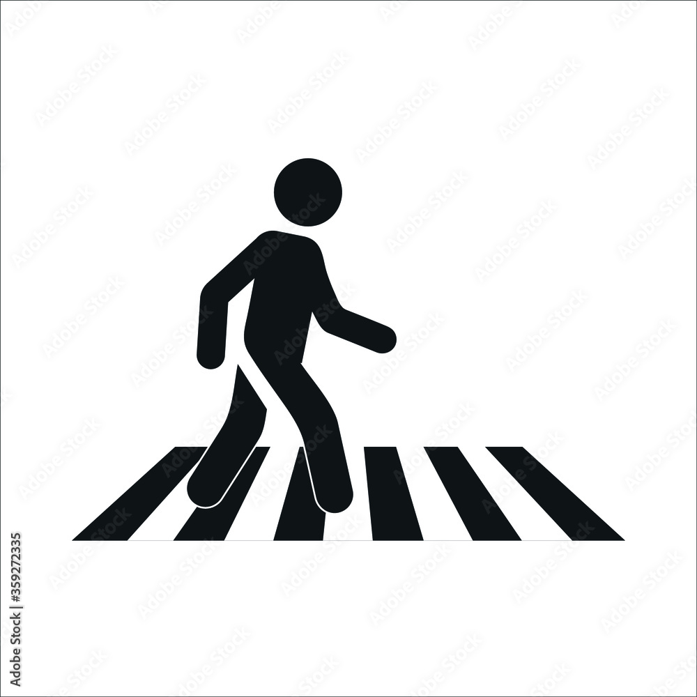 pedestrian crossing sign, crosswalk icon