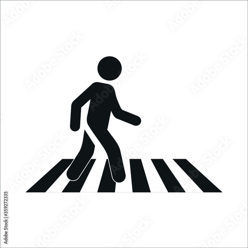 pedestrian crossing sign, crosswalk icon