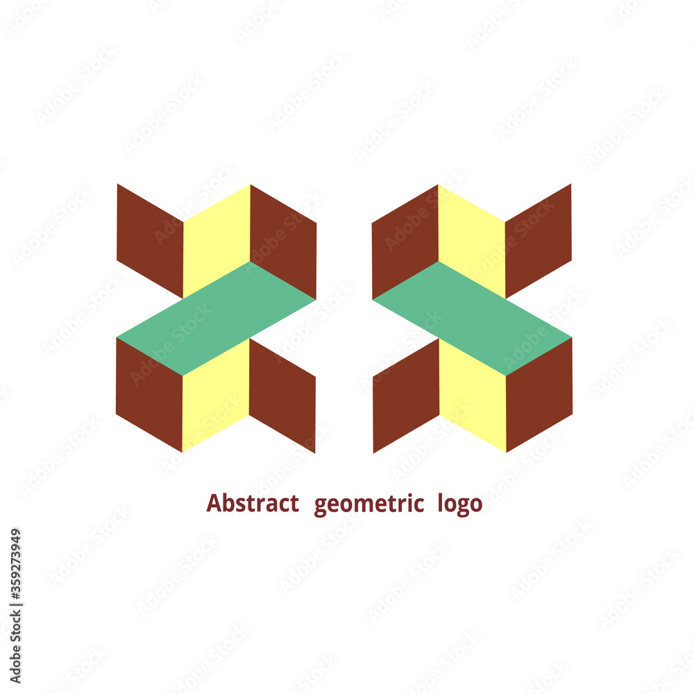 abstract geometric logo on a white background
