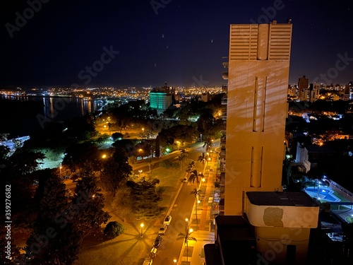 Photography night view of the city of moscow