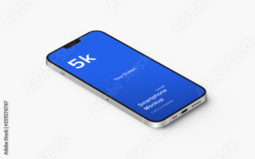 Realistic Smartphone Mockup | Fully Editable File, Replaceable Screen, Separated Shadow and Background