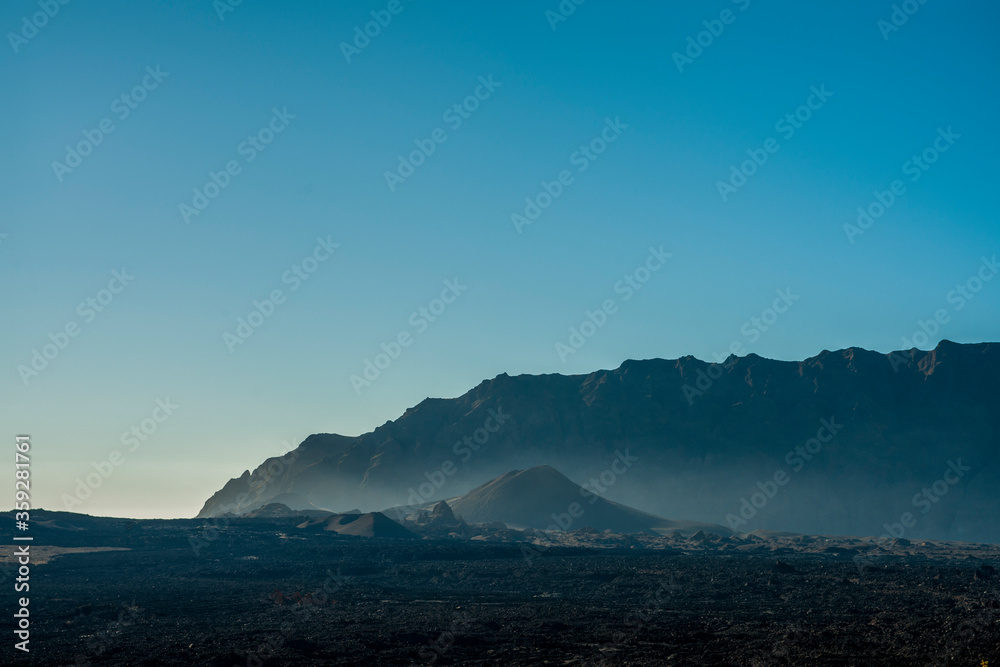 empty landscape in lava cap verde