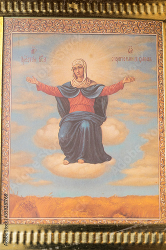 The icon of the mother of God sporitelnitsa bread photo