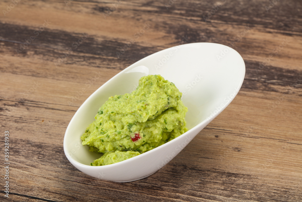Avocado guacamole sauce with chili pepper Avocado guacamole sauce with chili pepper