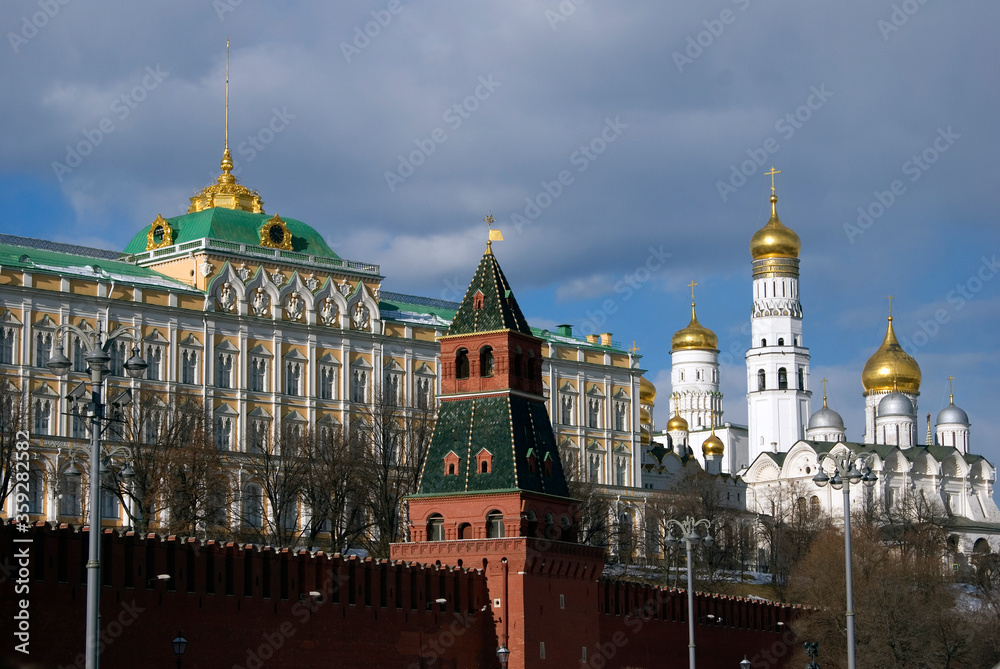 Fototapeta premium Moscow Kremlin architecture. Color photo.
