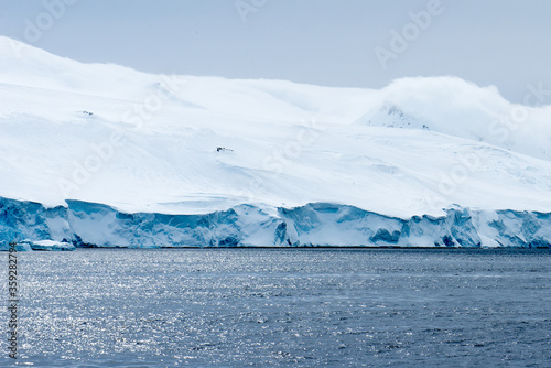 Landcape of the ice formations of Antarctica