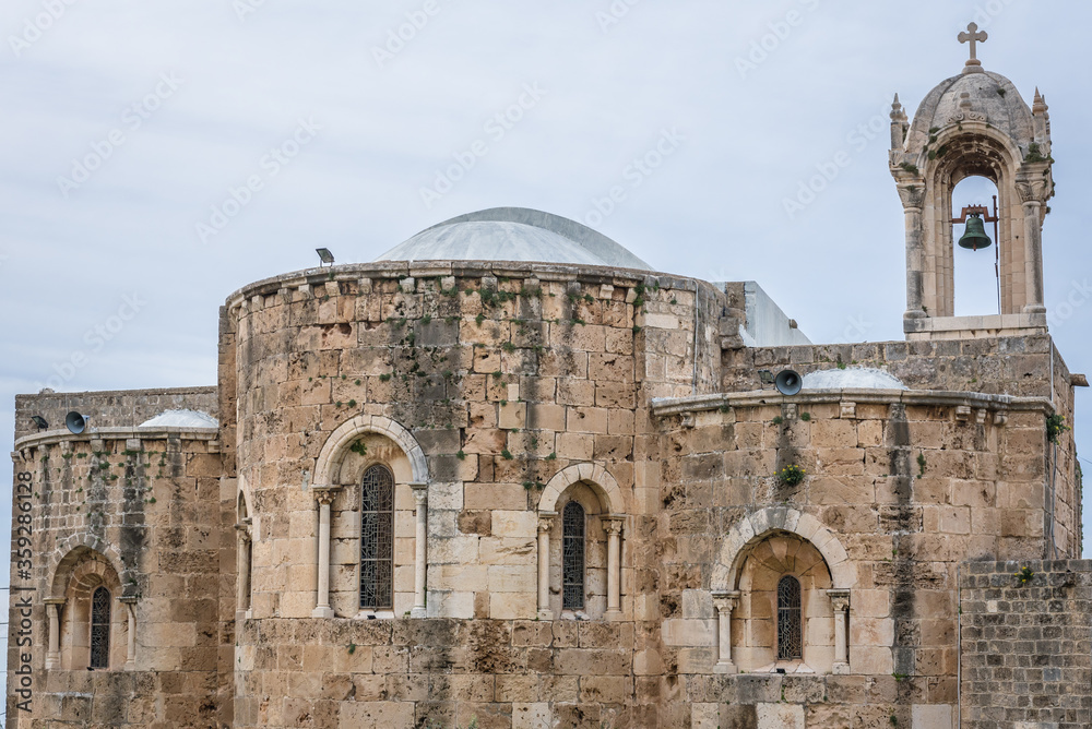 Exterior of St John Marcus Maronite Church in Byblos, Lebanon, one of the oldest city in the world
