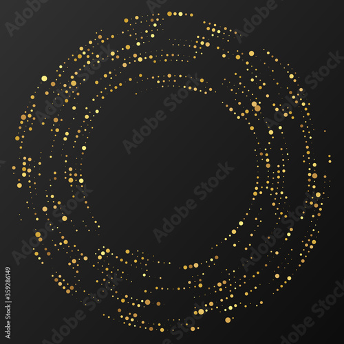 Abstract gold glowing halftone dotted background