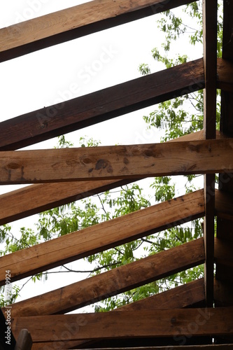 Wooden roof cross beam