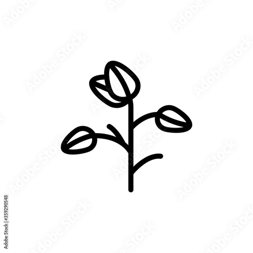 Soybean leaf icon. Simple line, outline vector elements of botanicals icons for ui and ux, website or mobile application