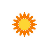 Sunflower flower icon. Simple color vector elements of botanicals icons for ui and ux, website or mobile application
