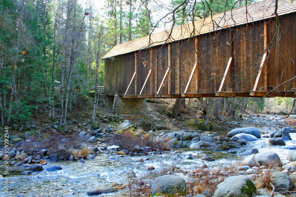 Covered Bridge in Yosemite (CA 02858) Covered Bridge in Yosemite (CA 02858)
