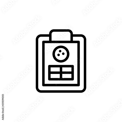 Score, schedule concept line icon. Simple element illustration. Score, schedule concept outline symbol design from golf set. Can be used for web and mobile
