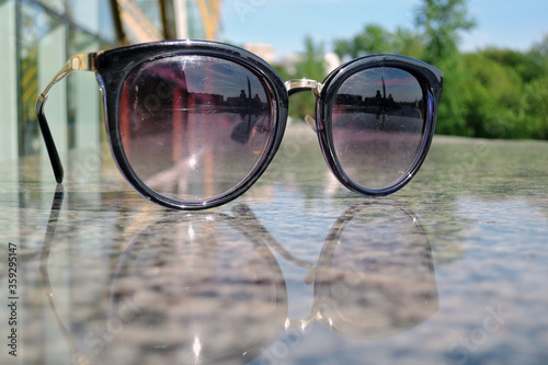 Wallpaper Mural Sunglasses on a marble surface Torontodigital.ca
