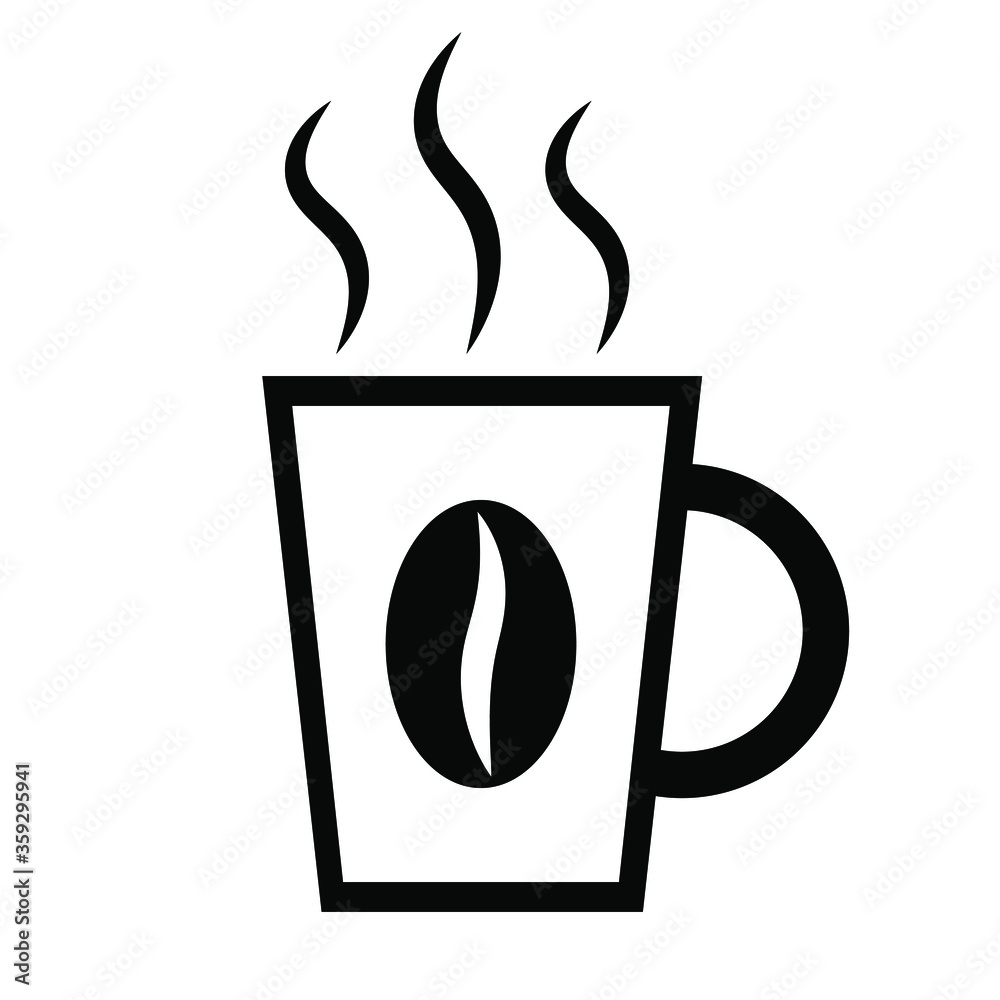 Coffee Cup Icon Isolated Espresso Cafe Tea Mug Black Vector Illustration Hot Beverage Coffee Cup Icon Isolated Espresso Cafe Tea Mug Black Vector Illustration Hot Beverage
