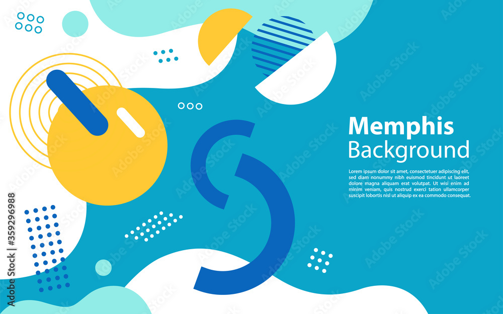 Abstract pop art line and dots color pattern background. Vector liquid splash overlay geometric design with trendy Memphis style