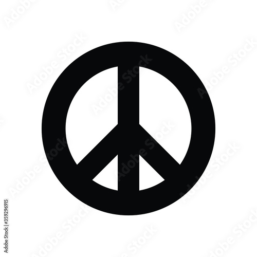 Peace and love antiwar icon pacifism symbol hippie culture sign