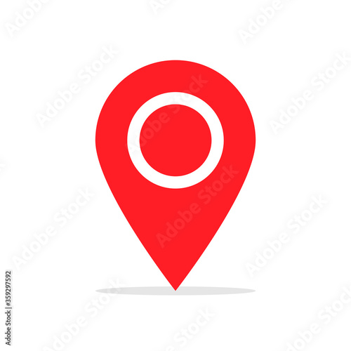 Free Download Location Pin GPS Red Pointer Travel Button Marker Illustration Symbol Vector - GFXLoad