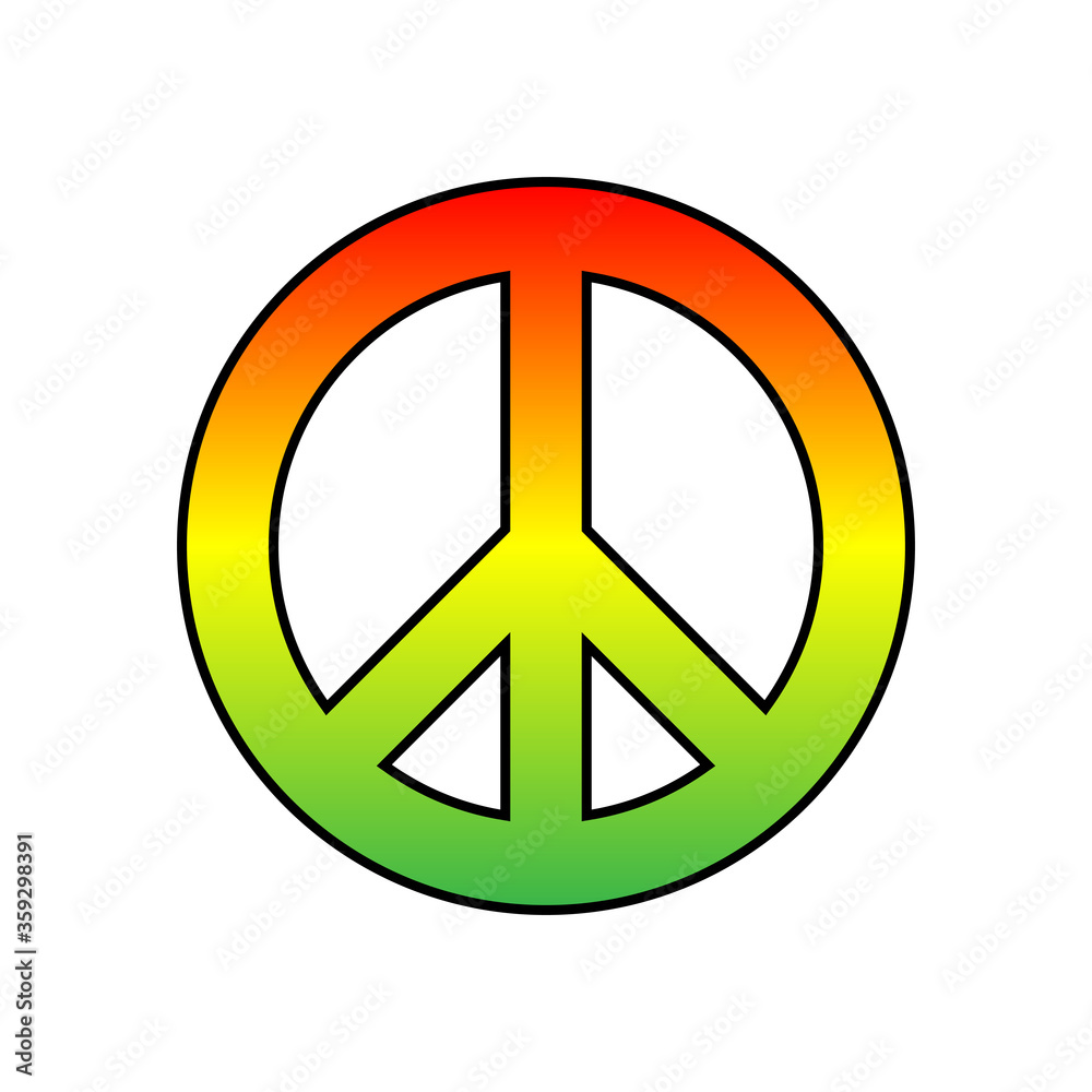 Jamaica Peace And Love Antiwar Isolated Icon Reggae Pacifism Symbol Hippie Culture Sign Jamaica Peace And Love Antiwar Isolated Icon Reggae Pacifism Symbol Hippie Culture Sign