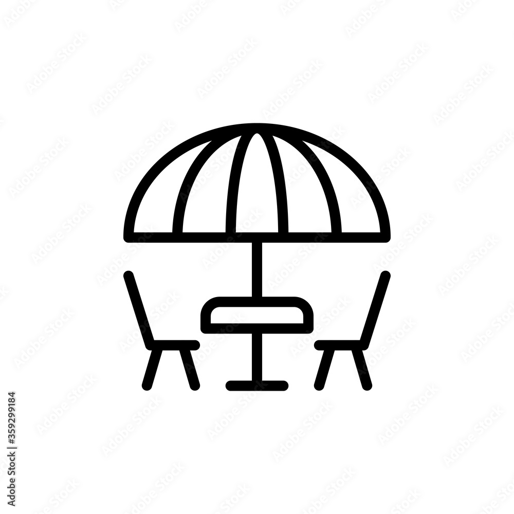 Street cafe concept line icon. Simple element illustration. Street cafe concept outline symbol design from Italy set. Can be used for web and mobile Street cafe concept line icon. Simple element illustration. Street cafe concept outline symbol design from Italy set. Can be used for web and mobile