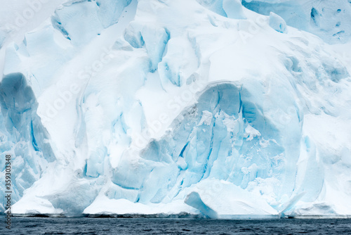 Panorama of the ice formations in Antarctica