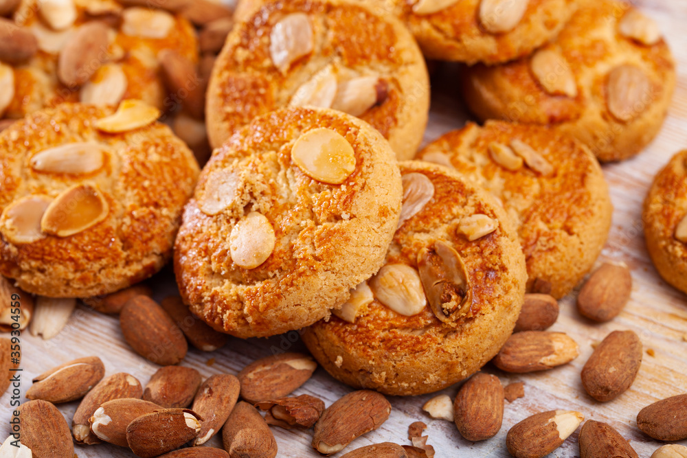 Sweet cookies with almond