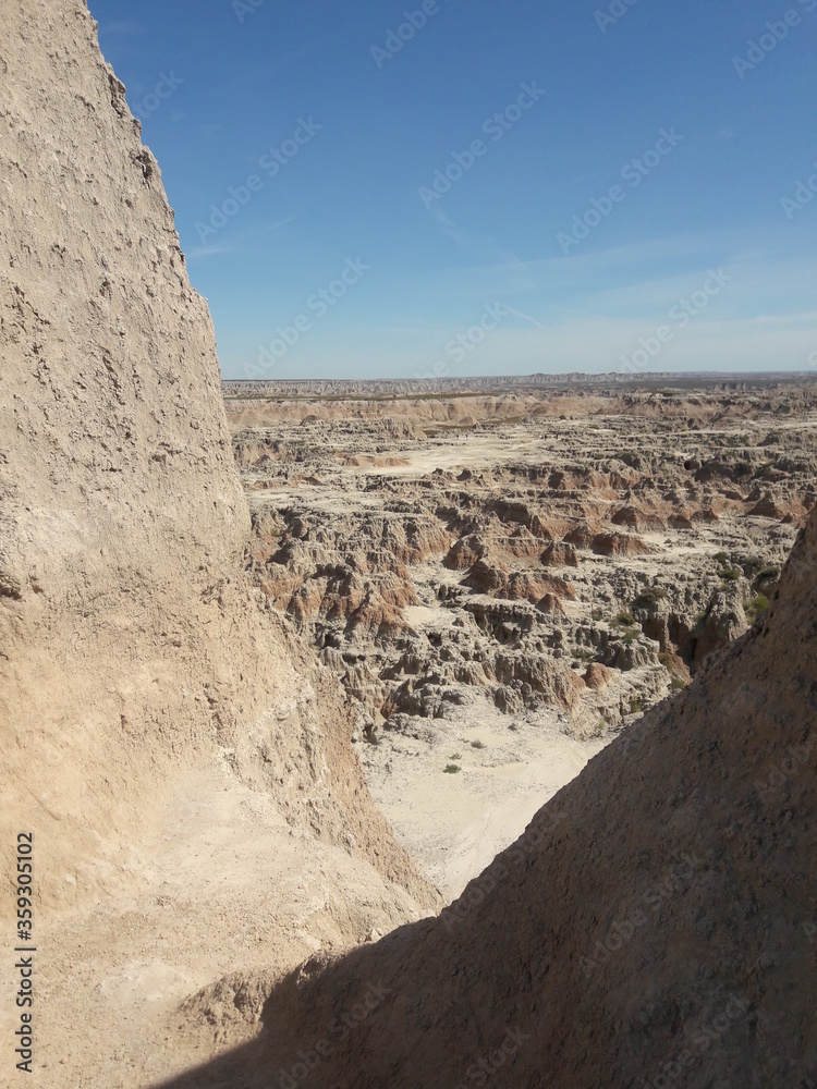 Badlands South Dakota arid desert landscape 2019
